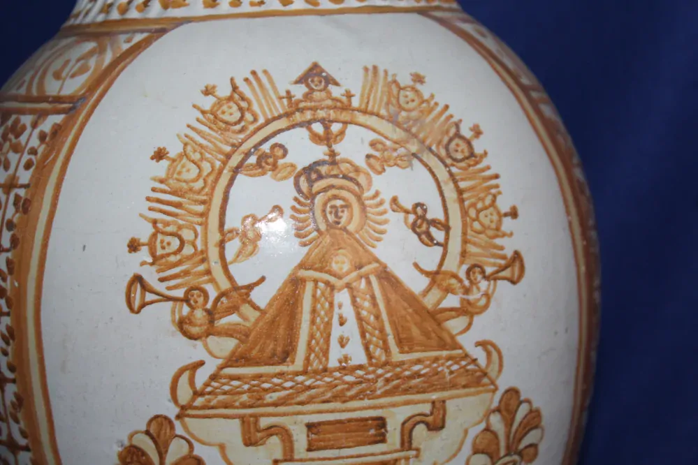 STAROŽITNÝ DŽBÁN, LIDOVÁ KRESBA, PANNA MARIE