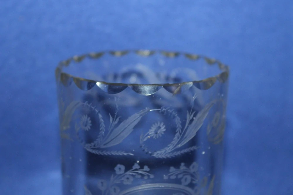 STAROŽITNÁ SKLENICE S MONOGRAMEM, BAROKNÍ?