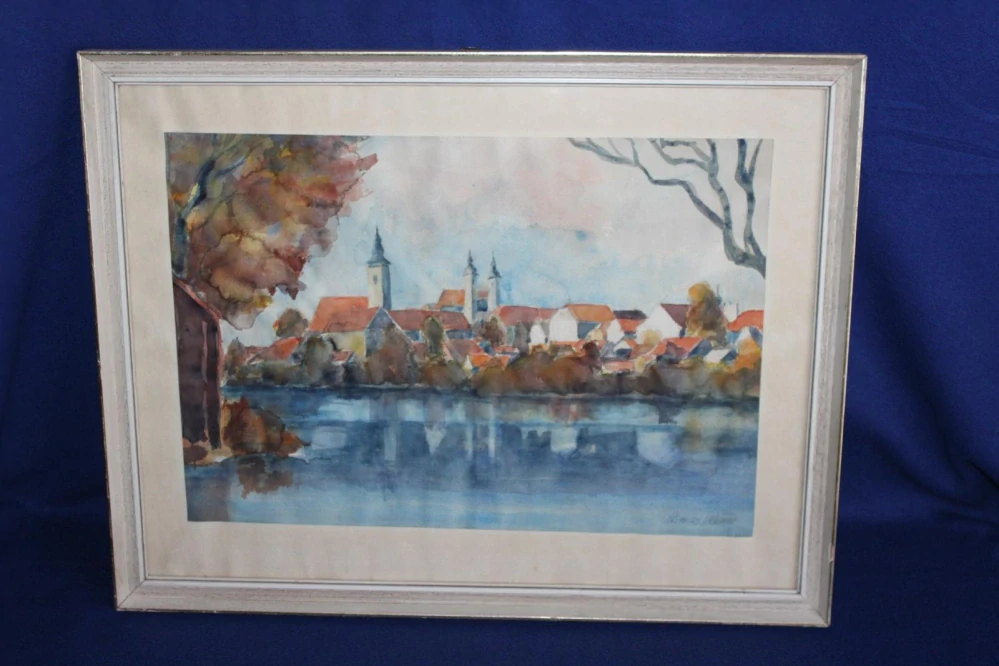 STARÝ AKVAREL, SIG., OBRAZ