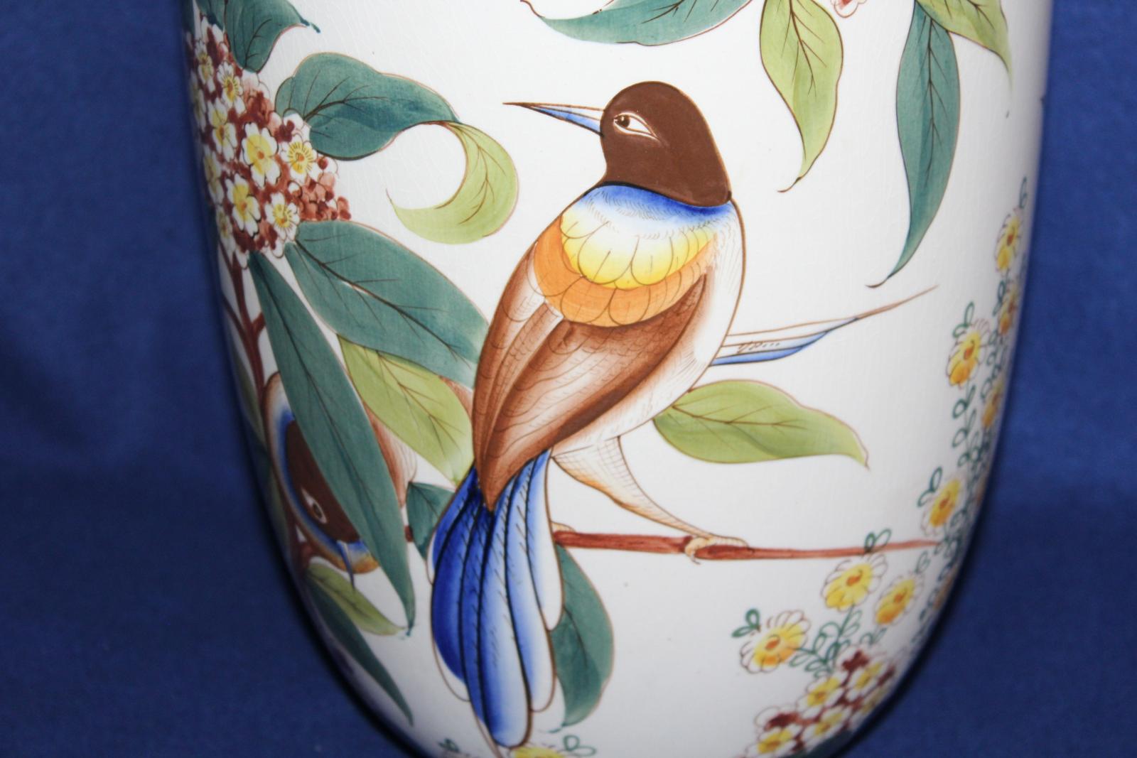 VELKÁ MALOVANÁ VÁZA, KERAMICKÁ