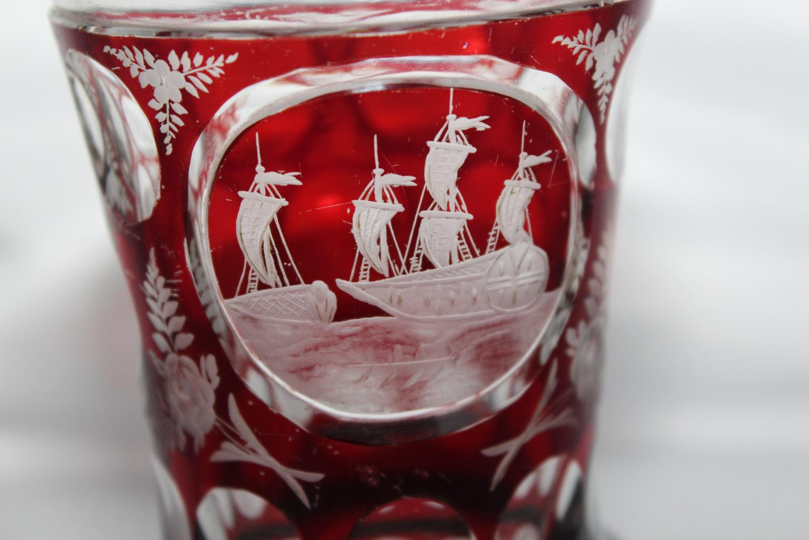 POHÁR BIEDERMEIER, POHÁREK S PLACHETNICÍ