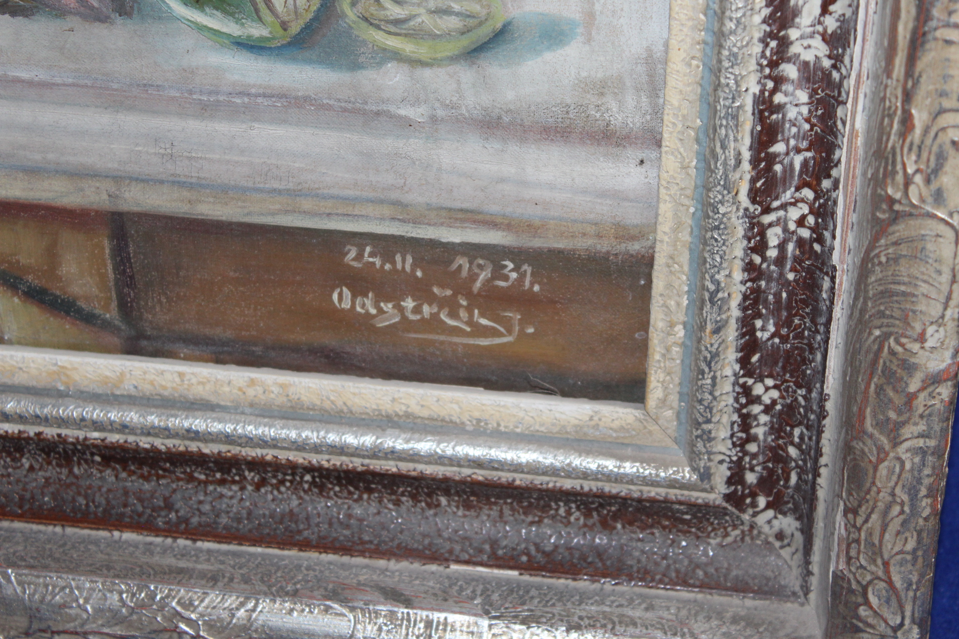 OBRAZ ZÁTIŠÍ, SIG. ODSTRČIL J. 1931