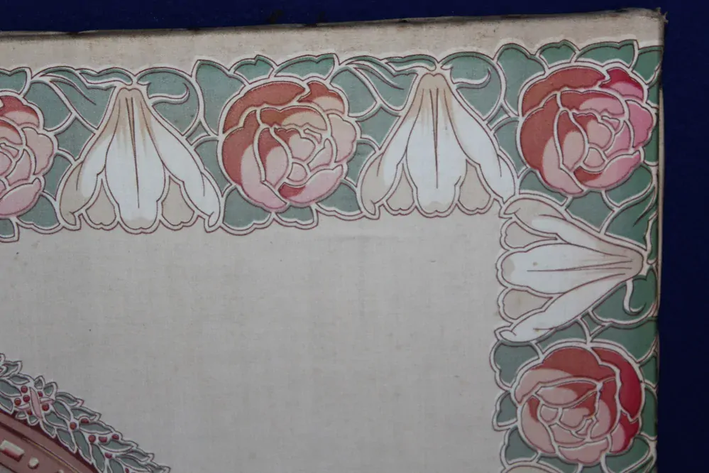 VELKÝ VÍDEŇSKÝ OBRAZ NA HEDVÁBÍ