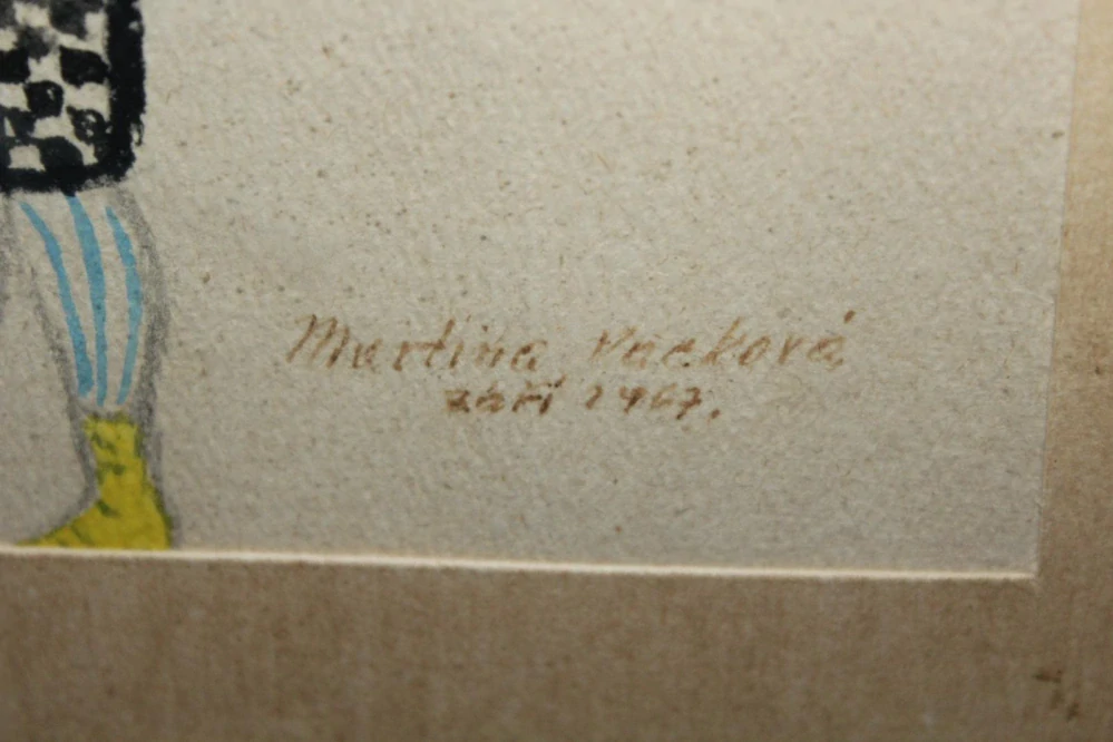 MARITNA VACKOVÁ, OBRAZ, SIG. R. 1967