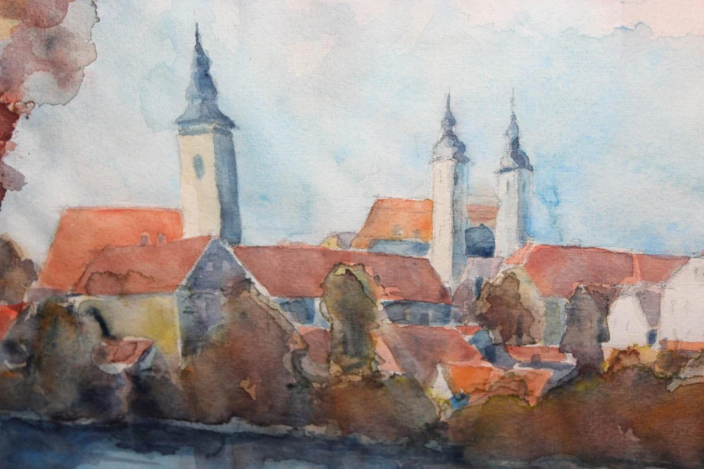 STARÝ AKVAREL, SIG., OBRAZ