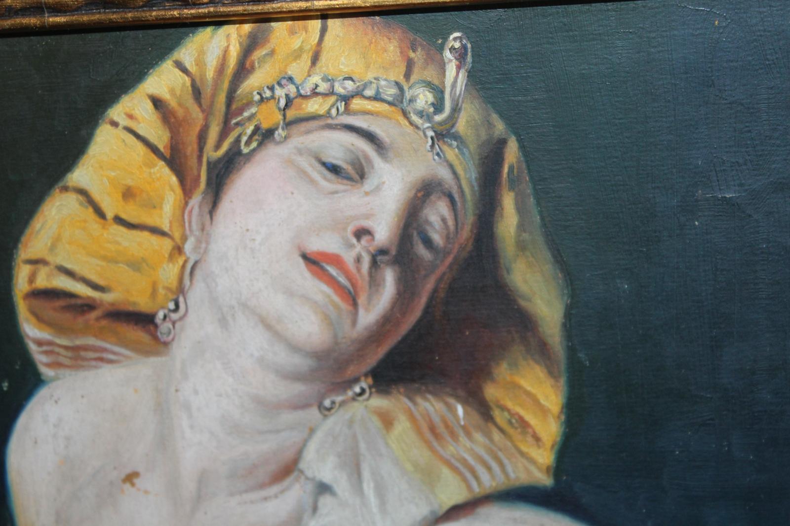 STARÝ OLEJ, KLEOPATRA, OBRAZ, SIGNOVÁNO 1916