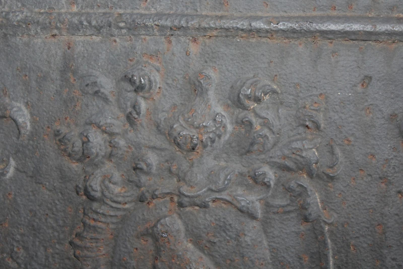 VELKÁ STAROŽITNÁ LITINOVÁ DESKA DO KRBU S ERBEM