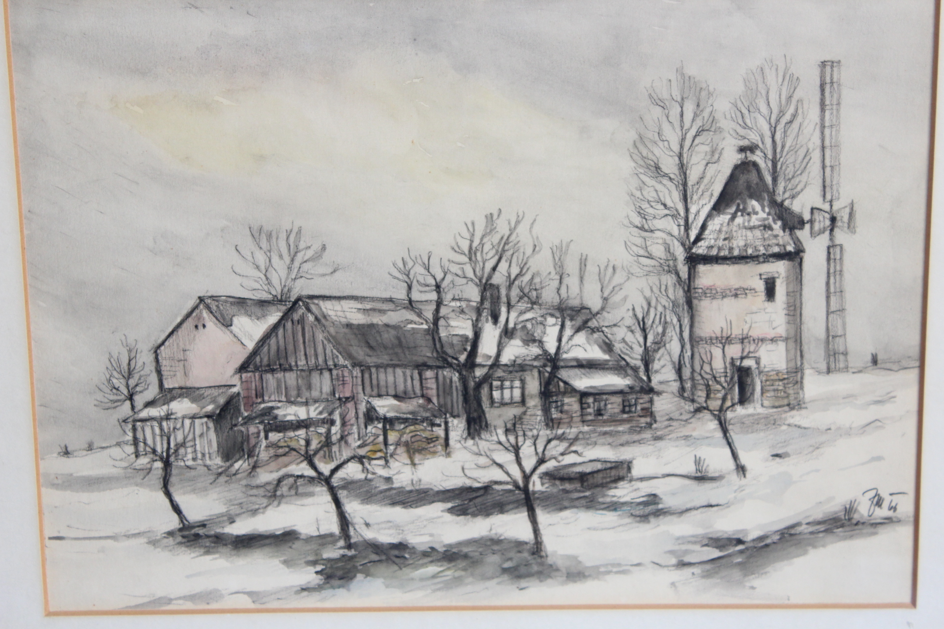 STATEK BUKOVANSKÝ MLÝNEM, signováno 1966, obraz