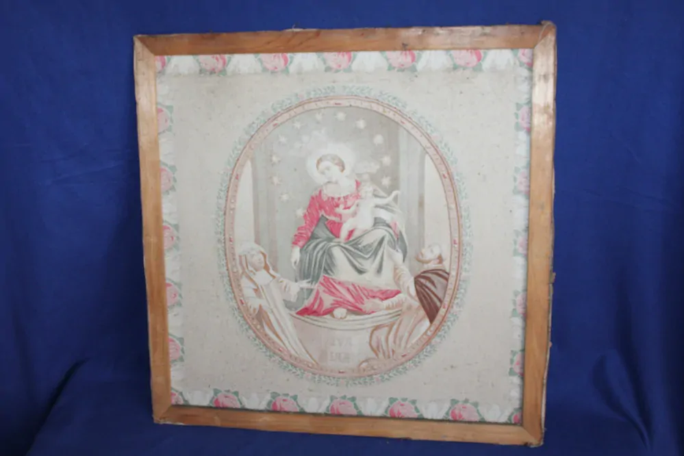 VELKÝ VÍDEŇSKÝ OBRAZ NA HEDVÁBÍ