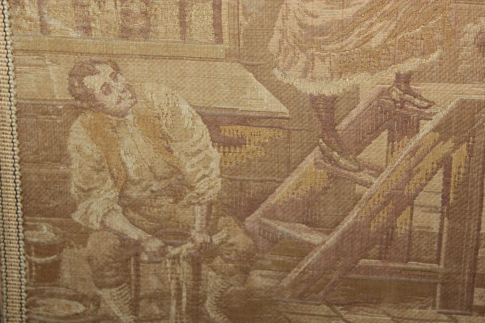 ZÁMECKÝ PARAVAN, DĚTSKÝ, TLAČENÝ GOBELÍN