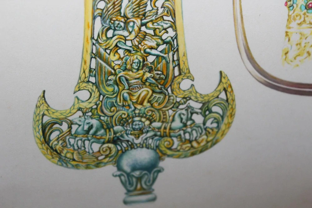 HISTORICKÉ ZBRANĚ, RUČNÍ MALBA, OBRAZ