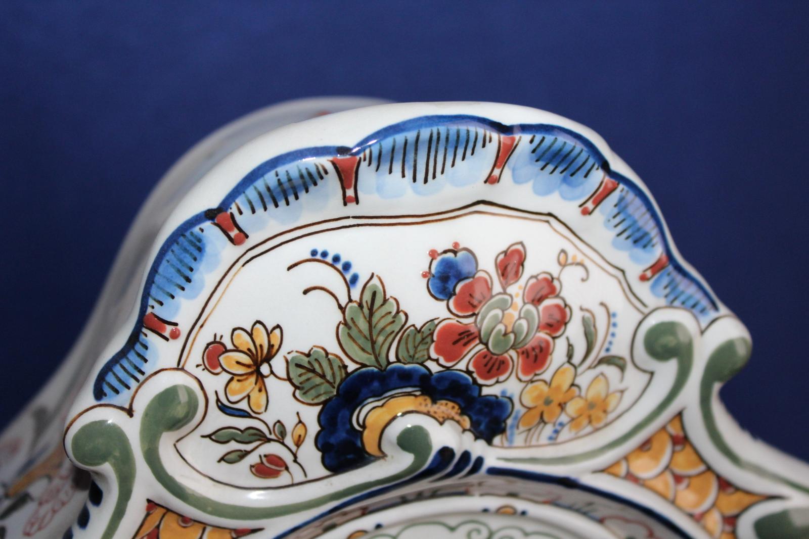STAROŽITNÉ PORCELÁNOVÉ HODINY, ZN. DELF
