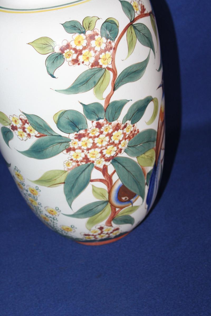 VELKÁ MALOVANÁ VÁZA, KERAMICKÁ