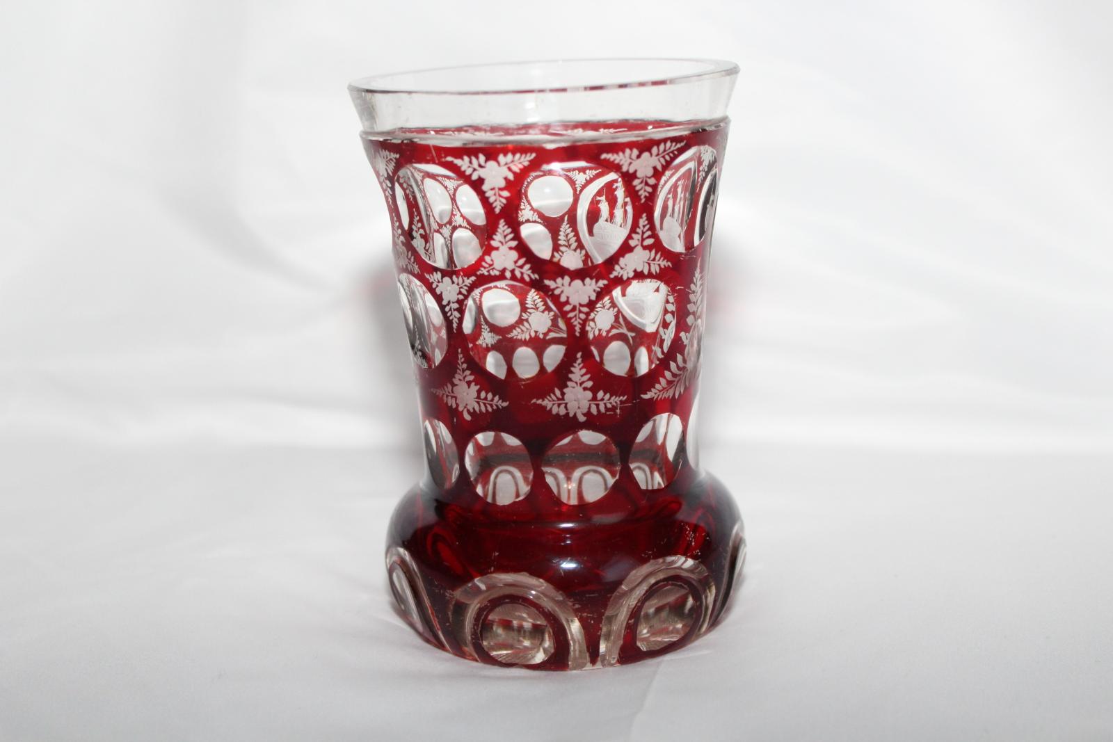 POHÁR BIEDERMEIER, POHÁREK S PLACHETNICÍ