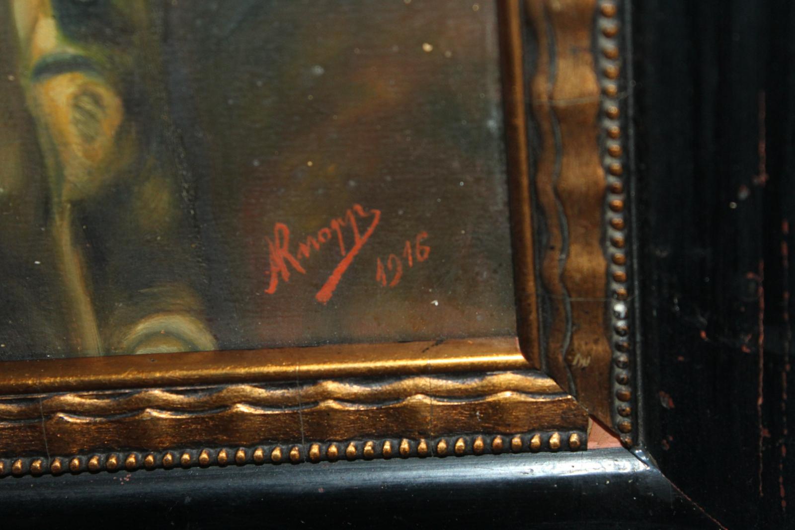 STARÝ OLEJ, KLEOPATRA, OBRAZ, SIGNOVÁNO 1916