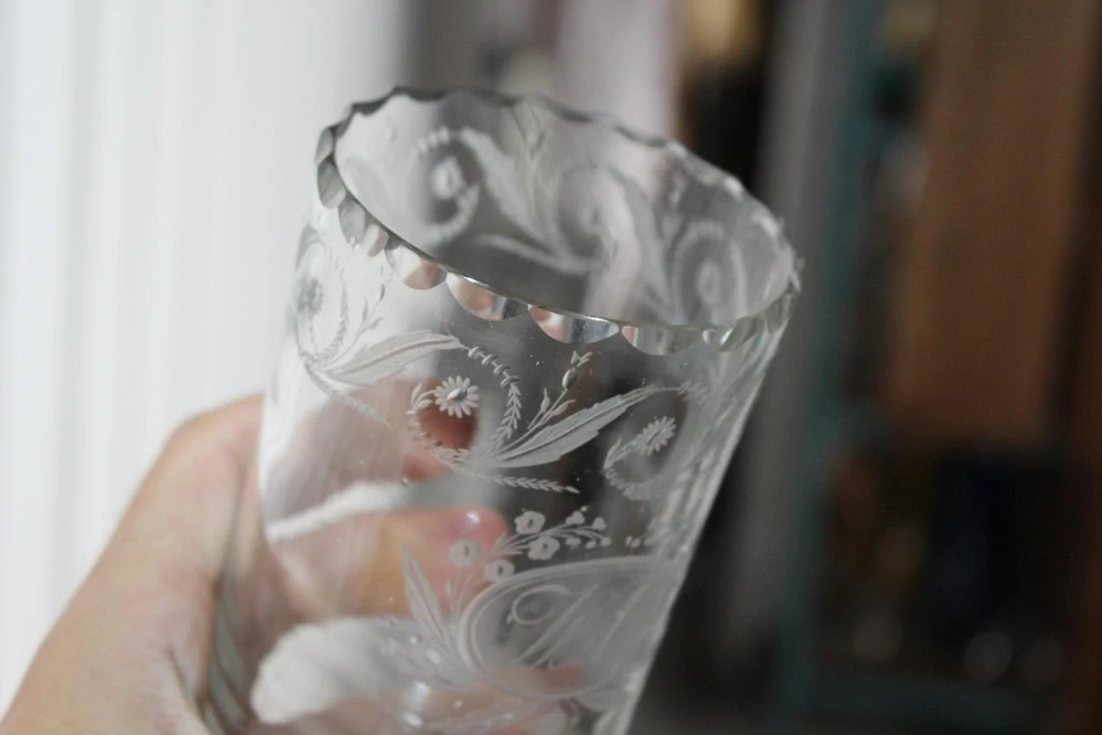 STAROŽITNÁ SKLENICE S MONOGRAMEM, BAROKNÍ?