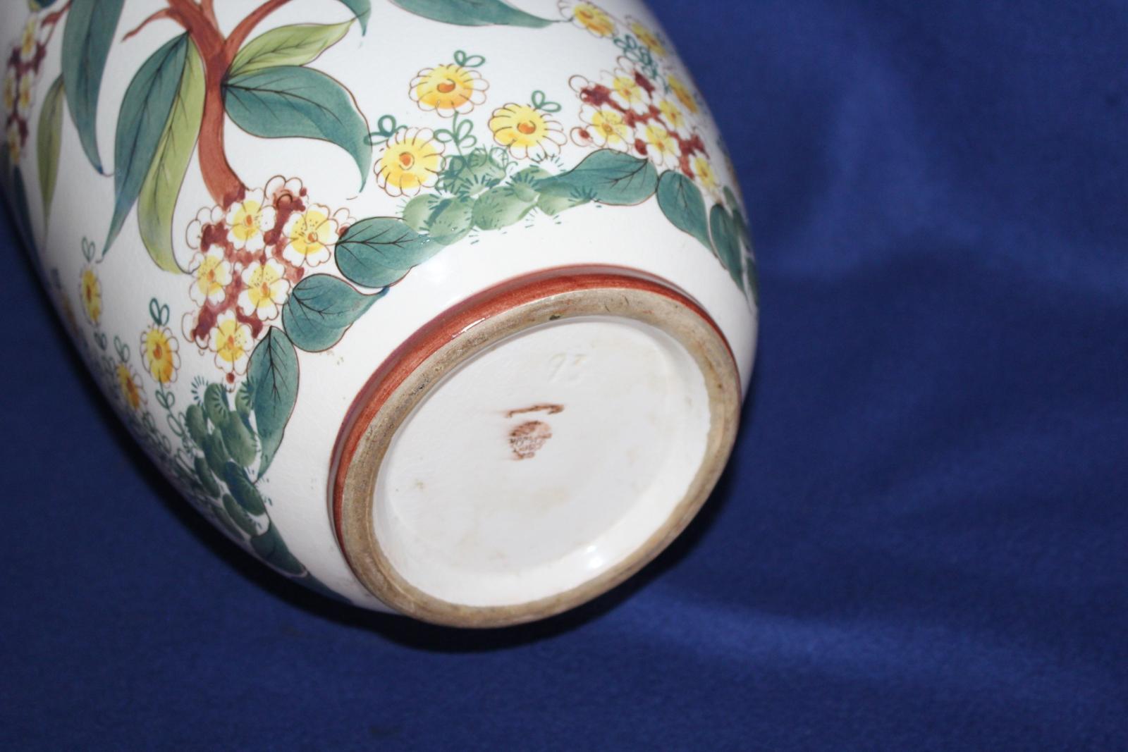 VELKÁ MALOVANÁ VÁZA, KERAMICKÁ