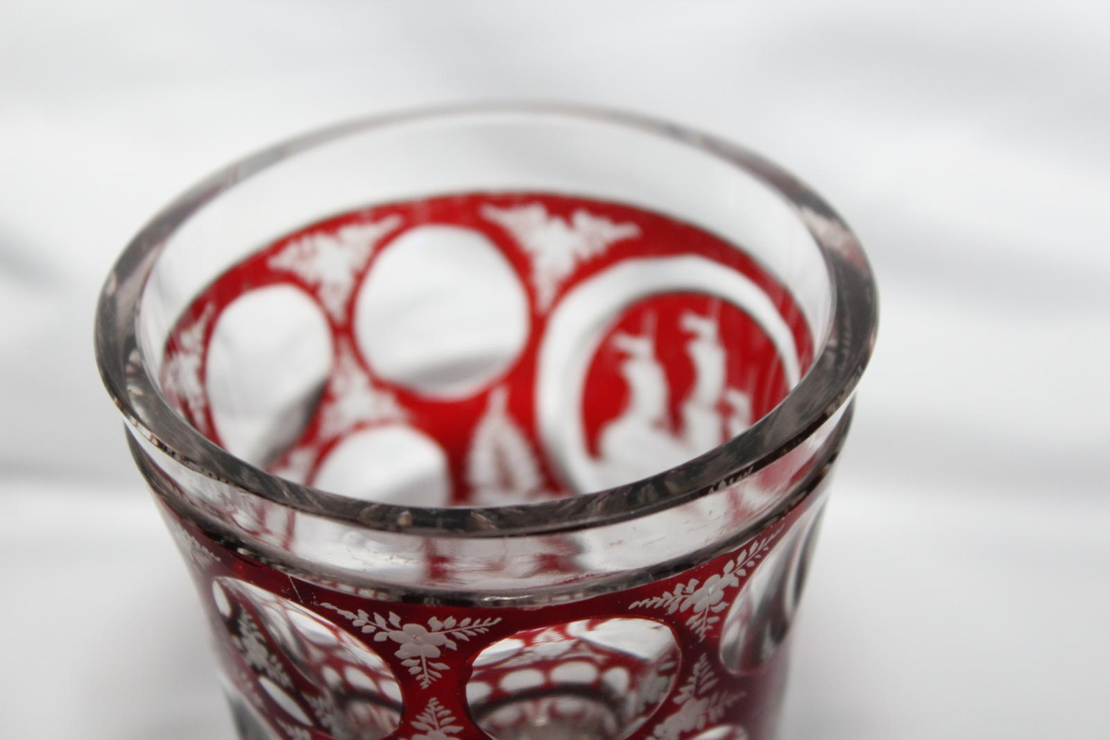 POHÁR BIEDERMEIER, POHÁREK S PLACHETNICÍ