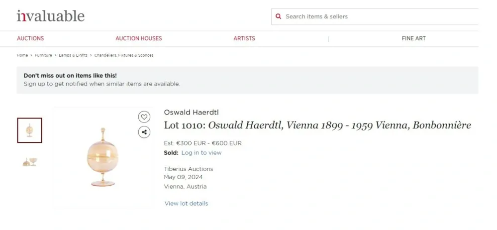 OSWALD HAERDTL, DÓZA NA BONBONY, 1899- 1959 VIENNA