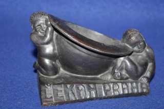 REKLAMNÍ POPELNÍK ART DECO, ČEKAN PRAHA