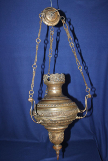 STAROŽITNÝ LUSTR, MOSAZNÝ