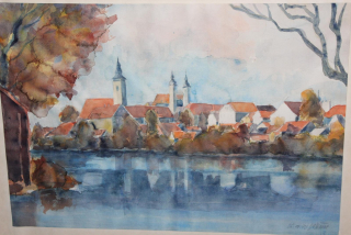 STARÝ AKVAREL, SIG., OBRAZ