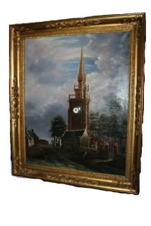 STAROŽITNÉ OBRAZOVÉ HODINY, signováno