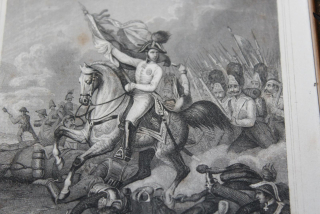 NAPOLEON, BITVA U ASPERN, OBRAZ, rytina