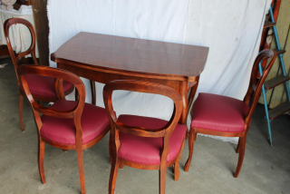 STAROŽITNÝ STŮL LOUISE PHILIPPE, rozkládací